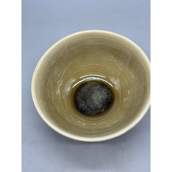 Vintage 1975 Ceramic Bowl With Textured Brown Beige Pattern signed artist READ - Picture 2 of 10